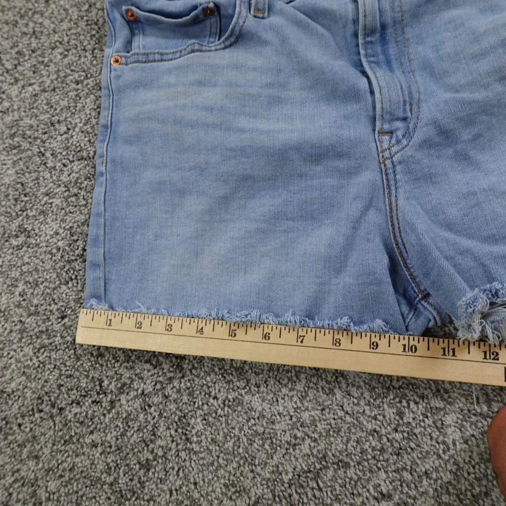 Levis Shorts Womens 33 Blue Denim Cut Off Jean Jorts High Rise Mini Micro‎ Booty
